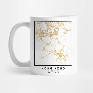 HONG KONG CHINA CITY STREET MAP ART Mug